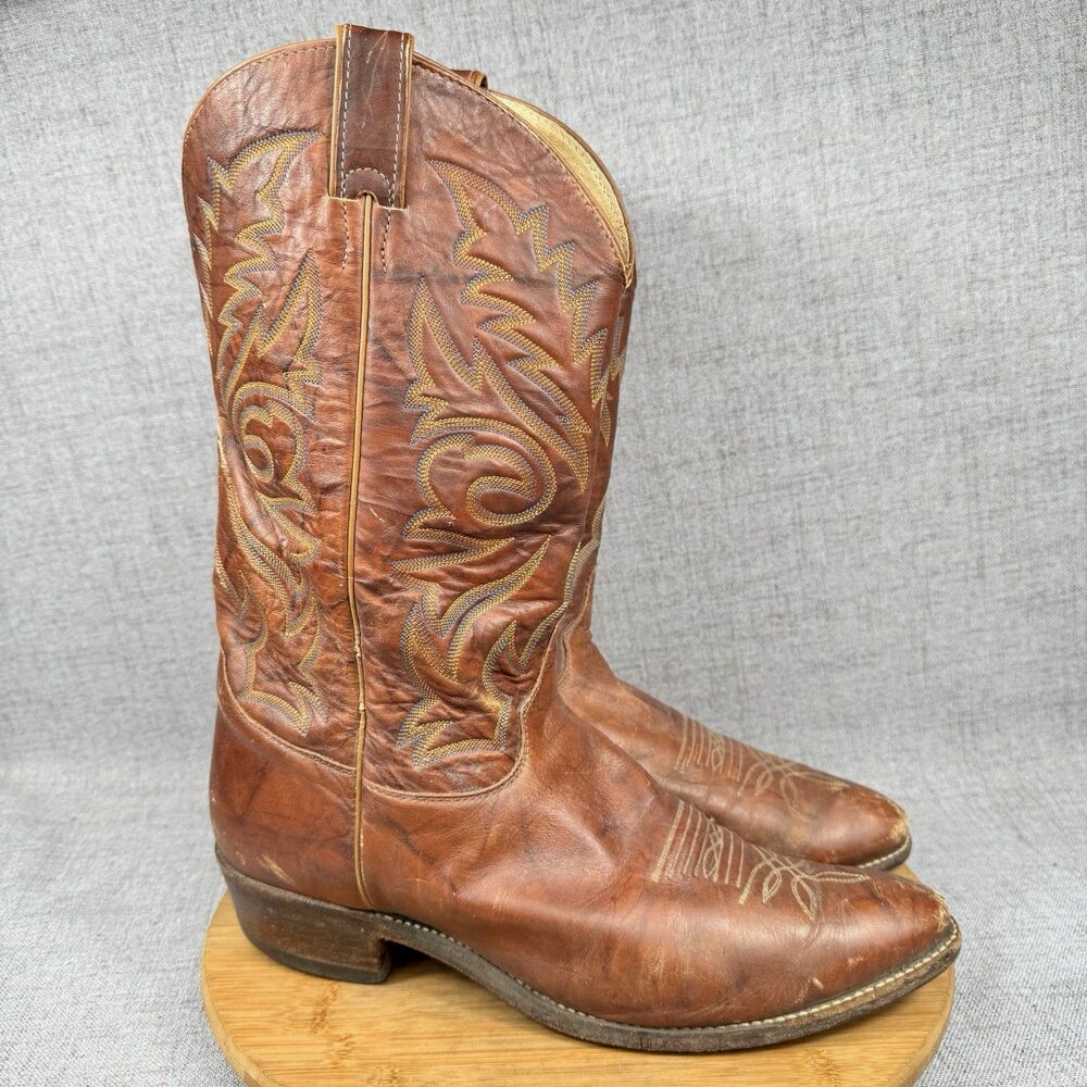 Justin Boots Men's Size 12 EE Western Cowboy Leather